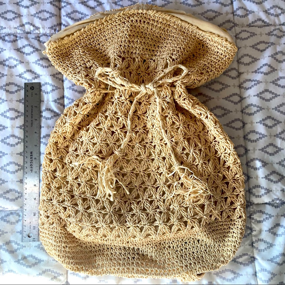 Beach/Summer Backpack Bag - Paper Crochet Pattern with Fabric Liner